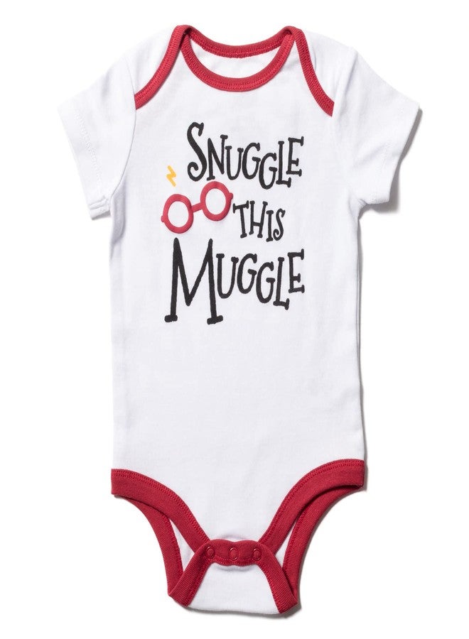 Harry Potter Newborn Baby Boys 3 Piece Outfit Set: Cuddly Bodysuit Pants Hat White/multicolor 3-6 Months - Image 2