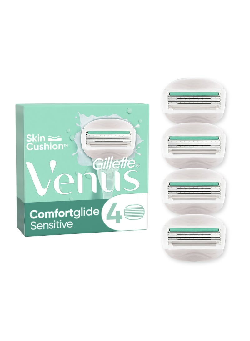 Venus شفرات حلاقة فينوس كومفورت جلايد سنسيتيف مع قضبان جل - Image 1