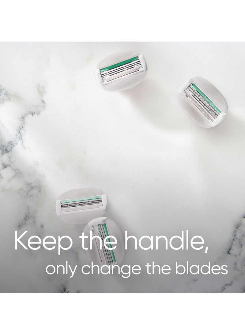 Venus شفرات حلاقة فينوس كومفورت جلايد سنسيتيف مع قضبان جل - Image 5