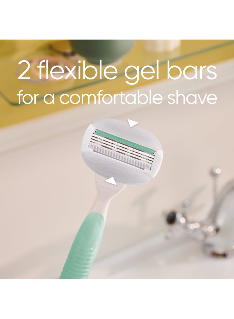 Venus شفرات حلاقة فينوس كومفورت جلايد سنسيتيف مع قضبان جل - Image 3