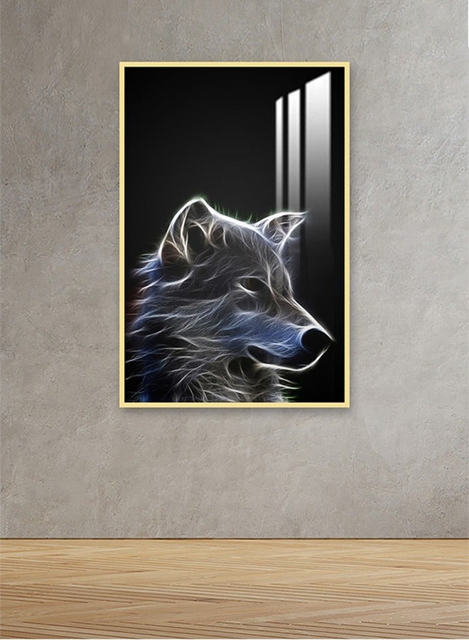 Marktna Decorative Wall Art Painting 120X80Cm With Animals Design Silver Frame And A Transparent Acrylic Layer 0.5Kg - Image 1