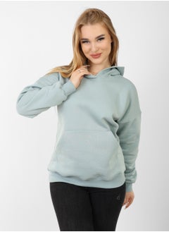 سوفت ستيبس هودي منت ساده  للسيدات مقاس XL  - Image 5