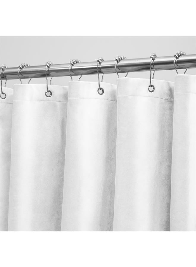 Bluejw Factory Direct Supply Roman Buckle Waterproof Mildew-proof Partition Curtain Toilet Velvet Thickened European-style Light Luxury Large Buckle Shower Curtain - Image 1