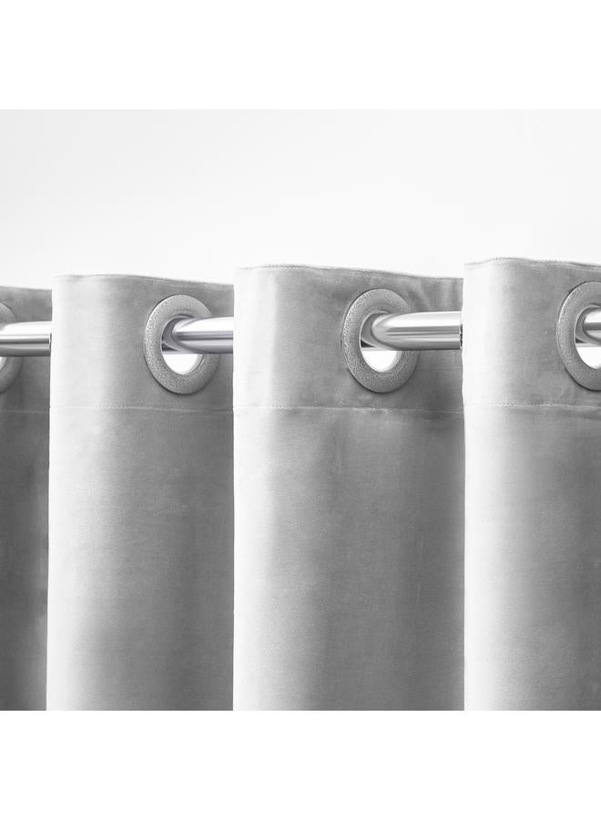 Bluejw Factory Direct Supply Roman Buckle Waterproof Mildew-proof Partition Curtain Toilet Velvet Thickened European-style Light Luxury Large Buckle Shower Curtain - Image 3