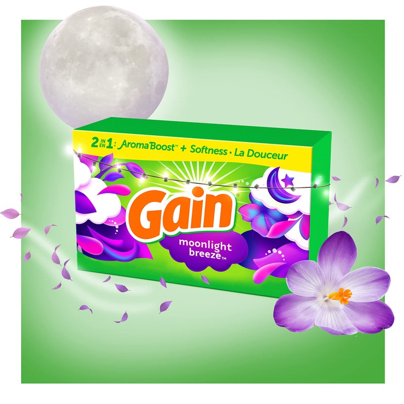 Gain Dryer Sheets Laundry Fabric Softener, Moonlight Breeze, 240 Count - Image 3
