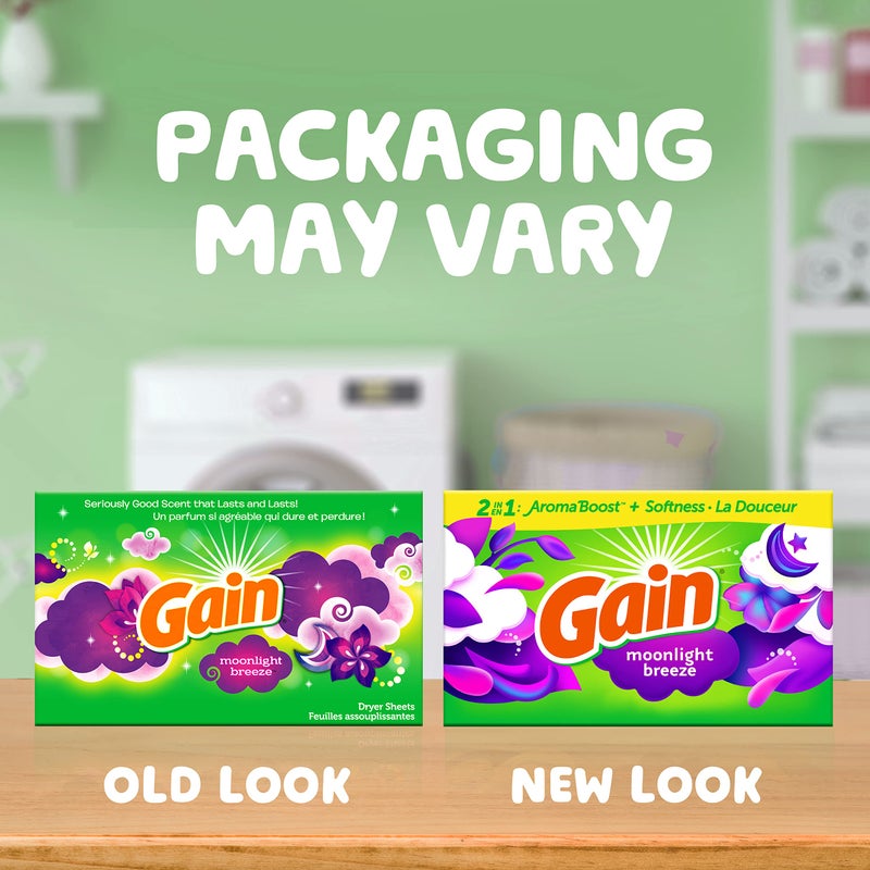 Gain Dryer Sheets Laundry Fabric Softener, Moonlight Breeze, 240 Count - Image 5