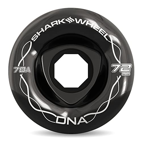 Shark Wheel 72mm 78a Longboard Cruising Wheels, DNA Formula, Set of 4 Wheels (Black., 72mm) - Image 2