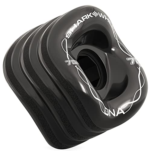 Shark Wheel 72mm 78a Longboard Cruising Wheels, DNA Formula, Set of 4 Wheels (Black., 72mm) - Image 3