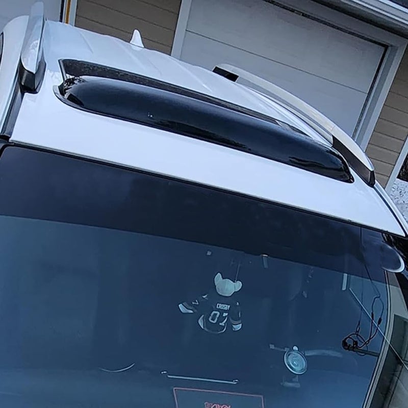 Deebior 34inch 880mm Universal Fit Rain Snow Guard Sun roof Wind Deflector, 1pc Tape-On Dark Smoke Tint Auto Moonroof Window Visor RN88 - Image 3
