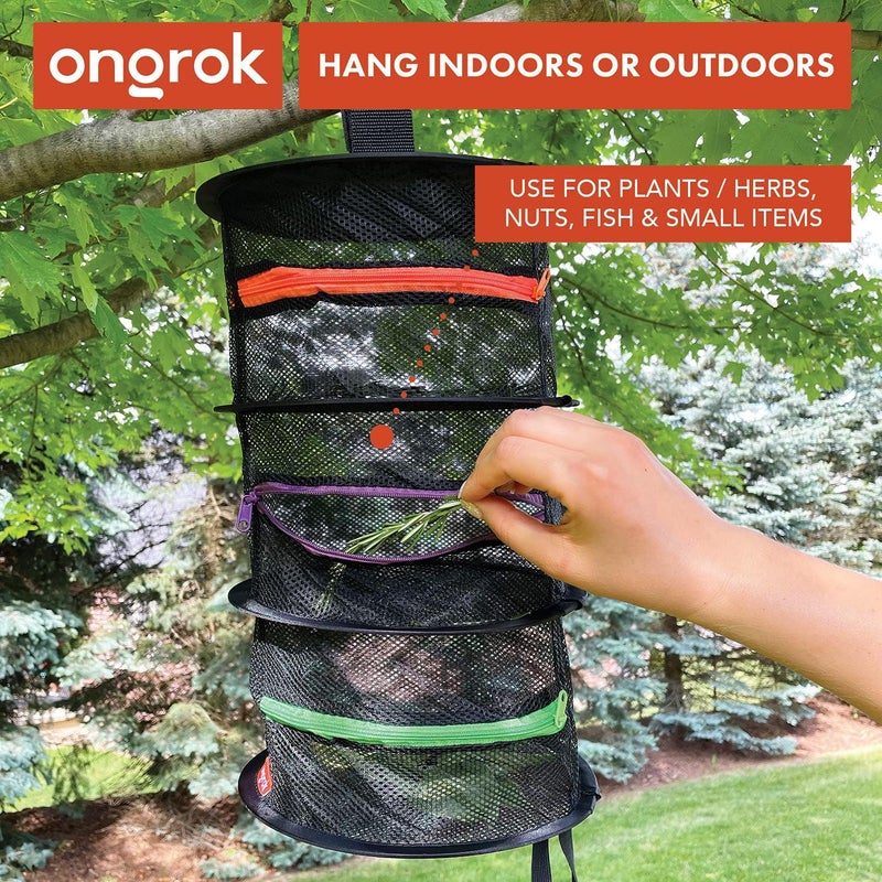 ONGROK Mesh Drying Rack, 3 Tier , Hanging Herb Drying Net, Plant Dryer Tent - Image 3