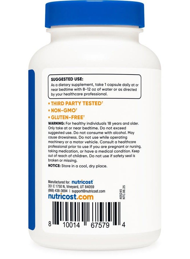 Nutricost Melatonin 20mg, 240 Capsules, Non-GMO & Gluten Free - Image 4