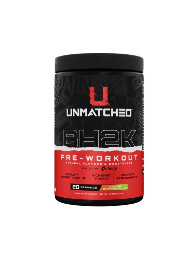 UNMATCHED Unmatched Outlier Pre-Workout 340g – 20 Servings – Blood Orange Lime Flavor  - Image 1