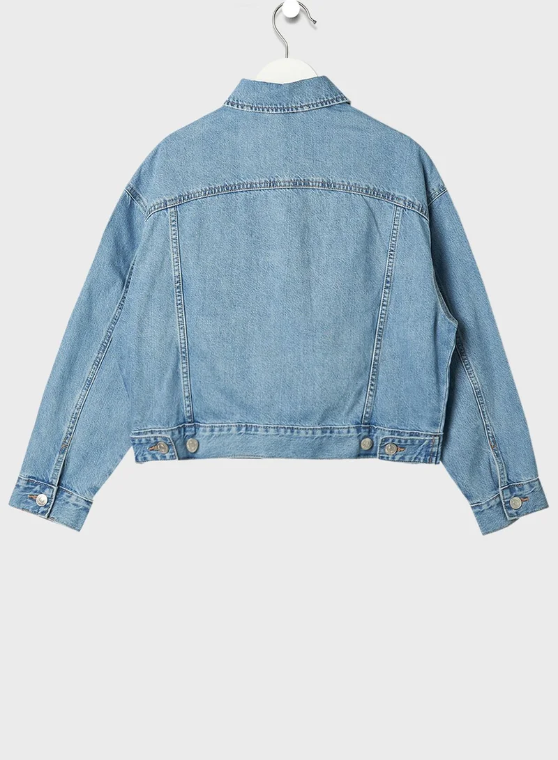 MANGO Kids Oversized Denim Jacket