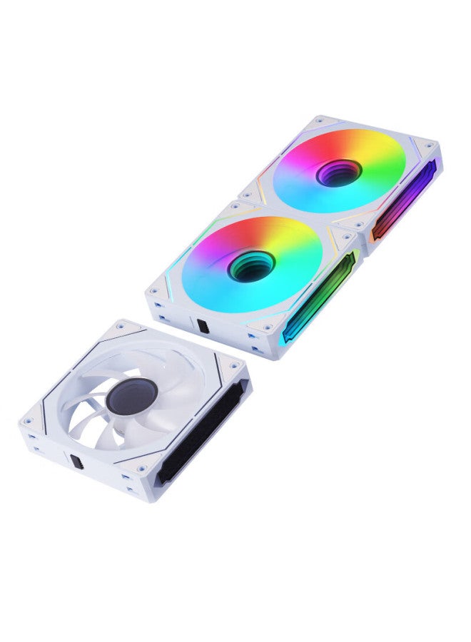 Play Jia Wanji Xingchen Pro Building Block Fan, White Reverse Triple Pack, 12cm Water-cooled Case Fan Module, Wireless Splicing/argb Synchronized Lighting/pwm Temperature Control - Image 3