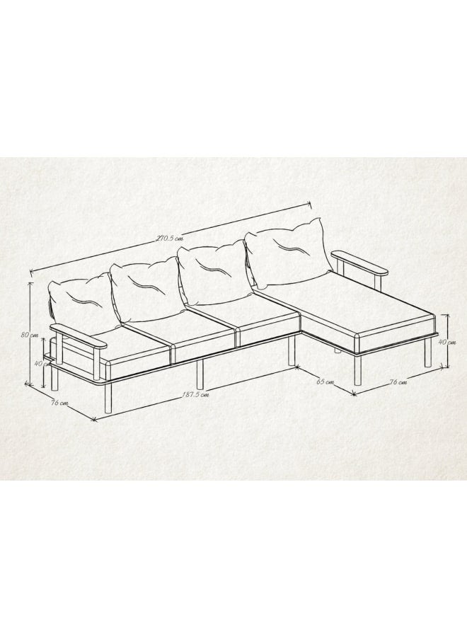 ريترو ركنة مودرن 141سم –مستردة - Image 4