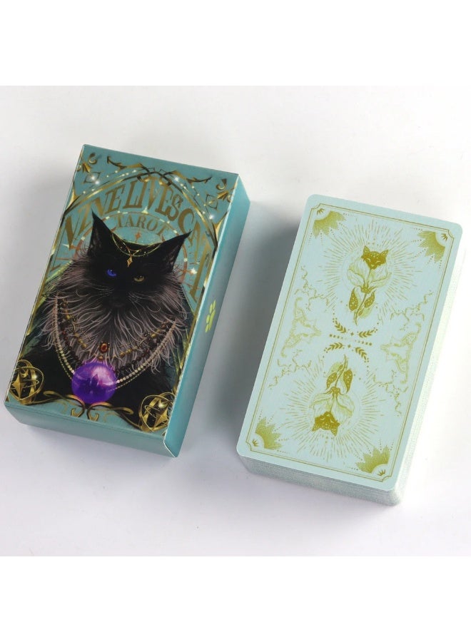 NIBEMINENT Nine-Boat Cat Tarot Cards - For Family Gatherings - High-Quality Divination and Prediction Tarot Cards - Image 5