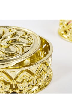 Y&D 12 Pcs Round Candy Boxes Plastic Wedding Favor Hollow Jars Storage Gift for Baby Shower Birthday Party,Round Gold  - Image 4