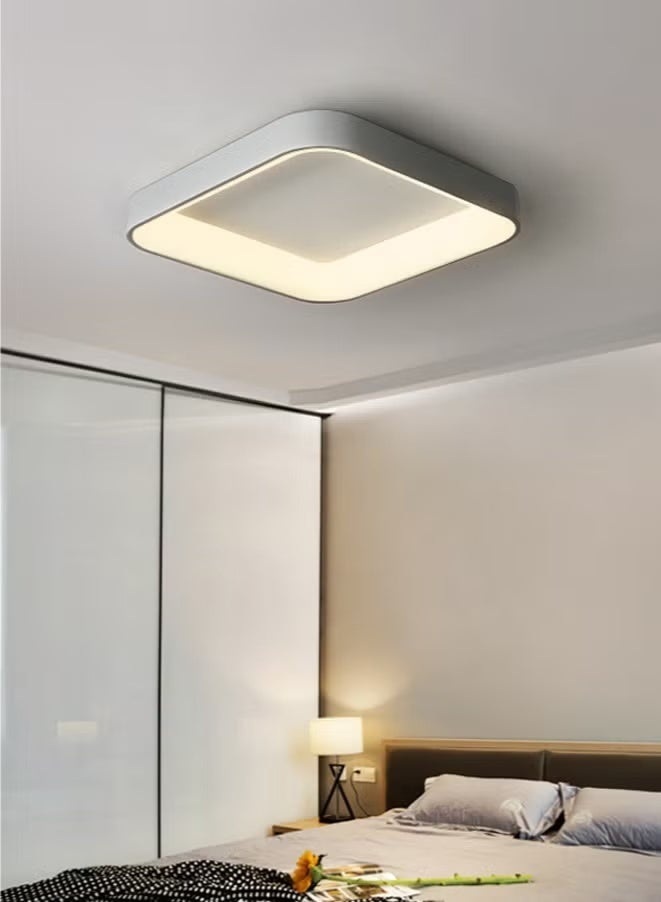 WALALLA LED Ceiling Light 3 Color Temperatures (3000K/4500K/6000K), Dimmable Metal Lamp for Bedroom, Kitchen, Office, Corridor, Anti-Flicker, Ultra-thin Design, Energy-saving and Environmentally Friendly,Grey Border - Image 4