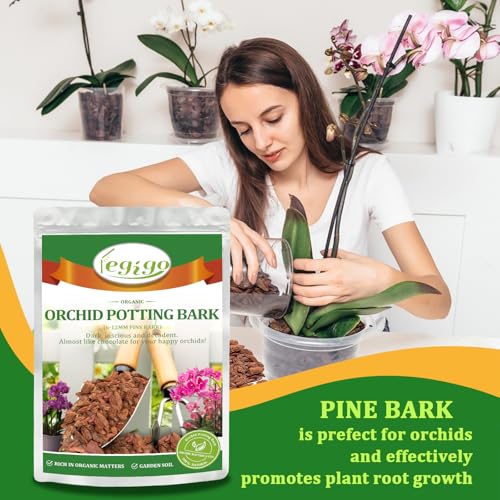 Legigo 2 Quarts Organic Orchid Potting Bark- All Natural Orchid Bark Potting Mix Pine Bark Wood Chips for Houseplant Mulch, Orchid Plants Root Development, Mulch for Potted Plants - Image 5