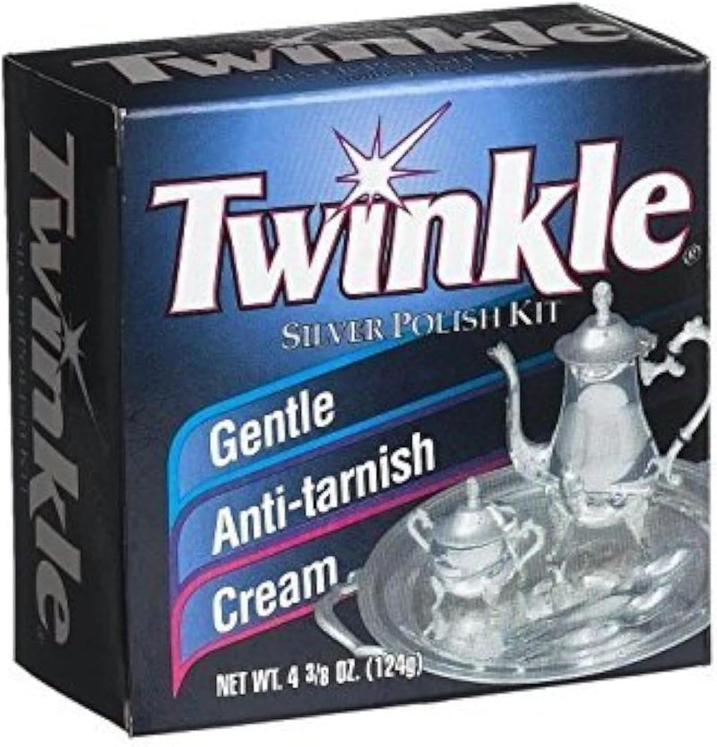 Twinkle Silver Polish Kit - Gentle Anti-Tarnish Cream, 4.38 oz (Pack of 2)