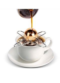 HOOPZOZA Reusable Coffee Cooling Ball Coffee Cooling Tool Stainless Steel Coffee Cooler Frozen Ball for Espresso Coffee Espresso Frozen Ball Frozen coolant inside Ice Ball Tools for Coffee Bourbon 12×12×4CM  - Image 5