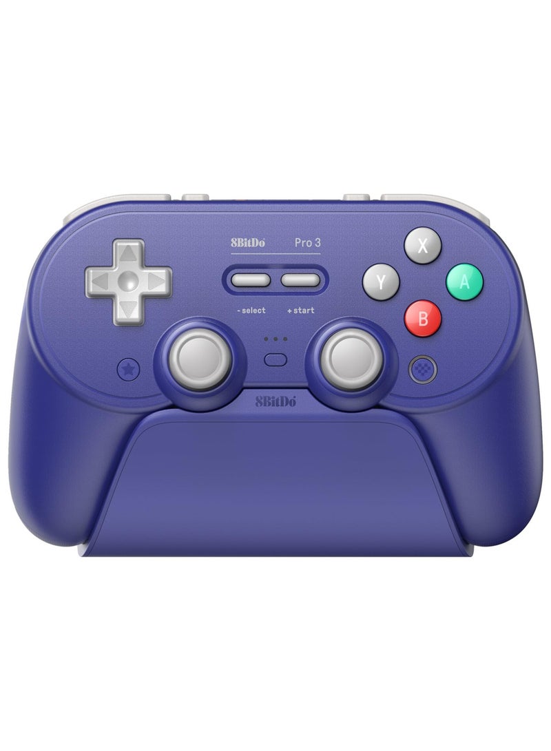 8بت دو جهاز تحكم بلوتوث Pro 3 لجهاز Switch/Switch 2 – عصي تحكم TMR، أزرار ABXY قابلة للاستبدال، أزرار خلفية احترافية، قاعدة شحن، زنبركات تأثير هال، متوافق مع ويندوز وآبل وستيمOS وأندرويد - G كلاسيك - Image 1