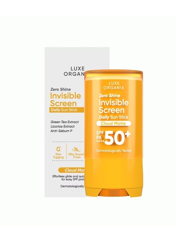 LUXE ORGANIX - Luxe organix zero shine invisible screen daily sun stick - Image 1