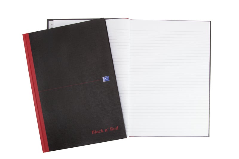 Black n' Red Oxford Black n' Red, A4 Notebook Hardcover, Casebound, Lined, 192 Page, 1 Notebook - Image 2