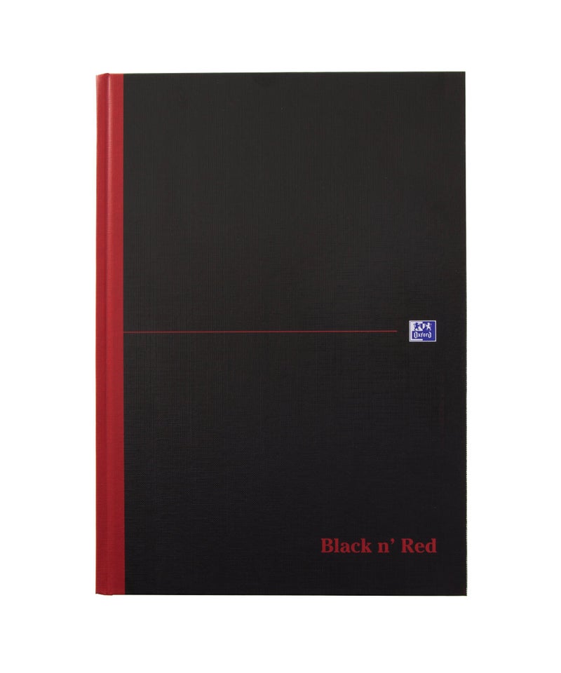 Black n' Red Oxford Black n' Red, A4 Notebook Hardcover, Casebound, Lined, 192 Page, 1 Notebook - Image 1