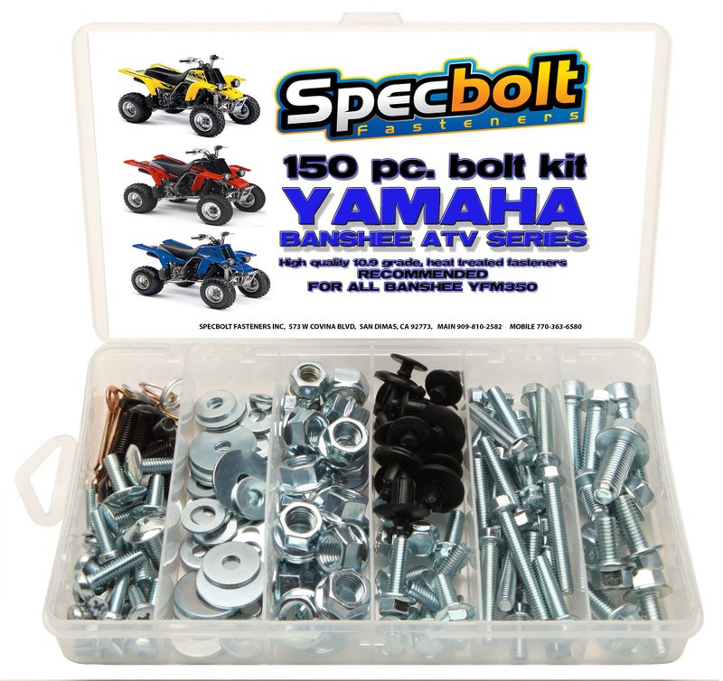 Specbolt Fasteners Brand Bolt Kit. Fits all Yamaha Banshee YFM350 Models ATV(150 pc) Maintenance for plastics body engine exhaust frame seat radiators guards - Image 3