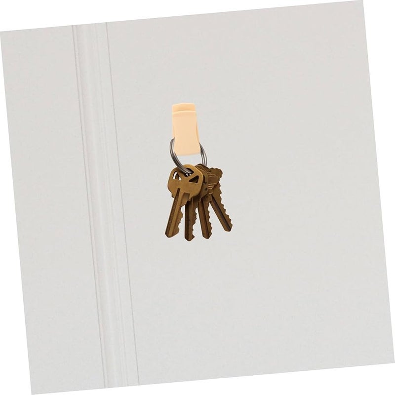 Beige Multifunctional Card Holder Hooks Car Organizer Clips Easy Installation Durable Vehicle Storage - Image 5