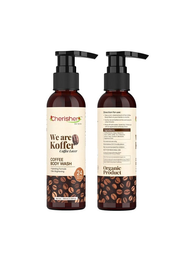 Cherisher Koffer Coffee Body Wash for Men & Women | 100ml Tan Removal & Natural Exfoliating Shower Gel | 24-Hour Freshness & Hydration | Gentle Formula for All Skin Types | Body Wash Under 100 - Image 1