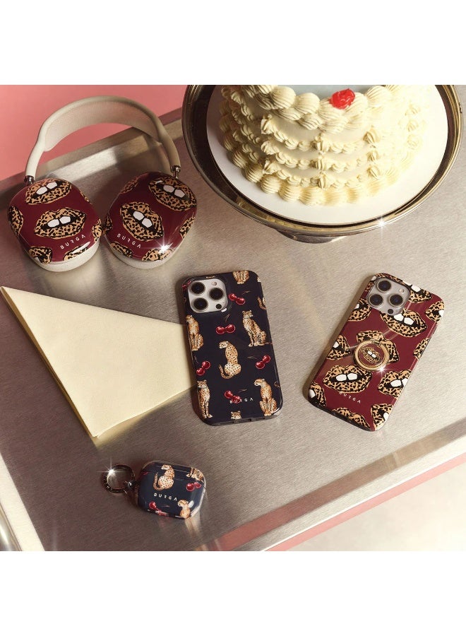 بورجا جراب بورجا لهاتف آيفون  برو بتصميم كوجر فاخر متوافق مع طبقة هجينة مزدوجة صلبة + حماية سيليكون - غطاء هاتف مقاوم للخدش والصدمات - Image 5