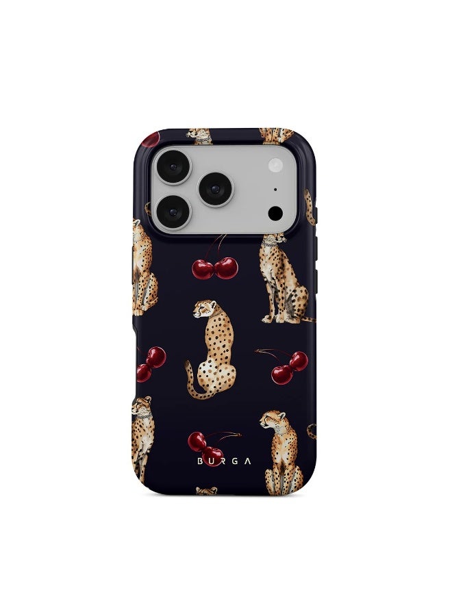 بورجا جراب بورجا لهاتف آيفون  برو بتصميم كوجر فاخر متوافق مع طبقة هجينة مزدوجة صلبة + حماية سيليكون - غطاء هاتف مقاوم للخدش والصدمات - Image 1