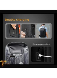 TEGRILO Anti Theft Laptop Backpack Fits 15.6 Inch Laptop Smart Work Backpack with USB Charging Port for Office Work Airplane Business Travel  - Image 5