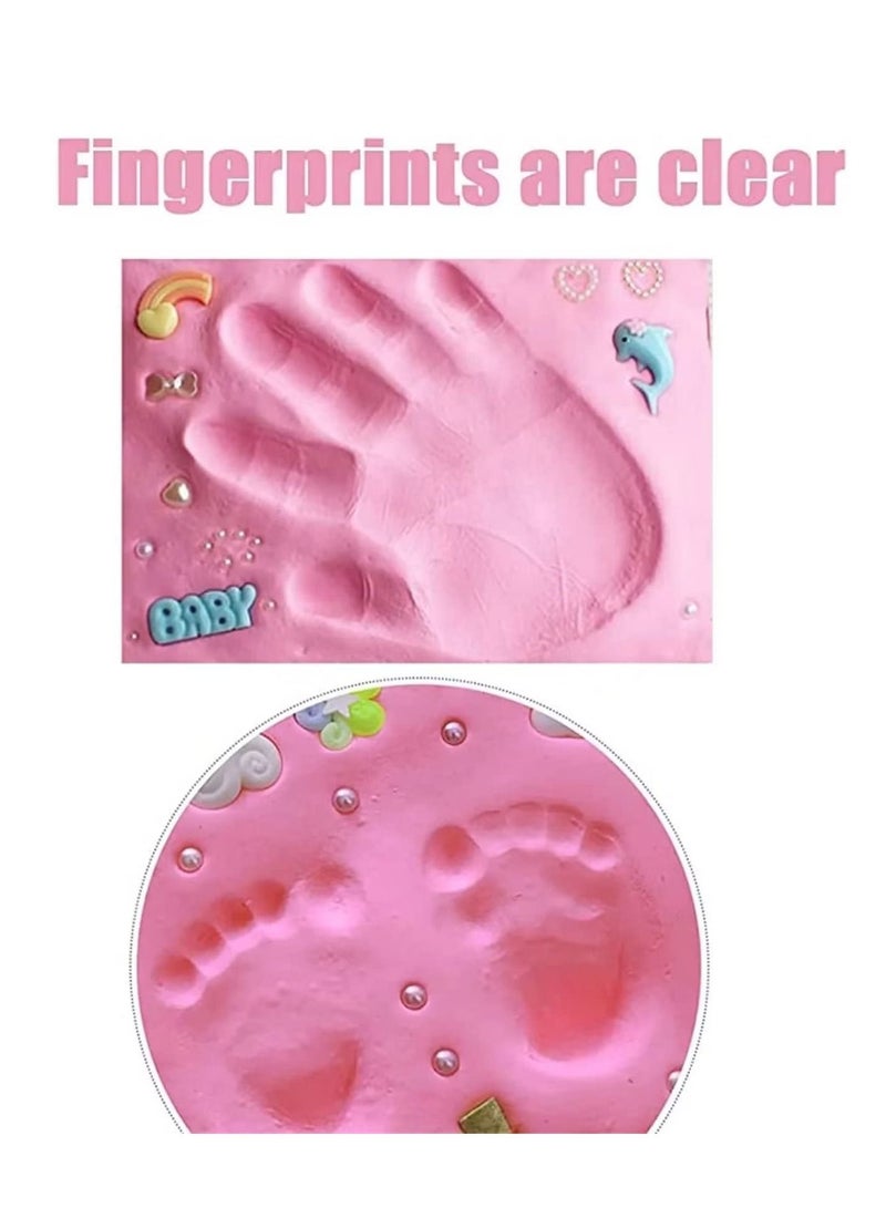 Captaintech Newborn Handprint Footprint Ornament Keepsake Maker Kit, Newborn Nursery Memory Art Kit, Newborn Gifts,Precious Moment for Newborn, Boy and Girl - Image 2
