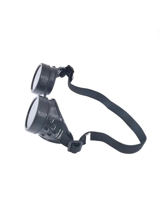 Generic - Men Sunglasses Fashion Steampunk Glasses Round Oversized Goggles Welding Punk Glasses Cosplay Brand Designer Colors Lens Shades-Lenses Color:Red Copper - Image 1
