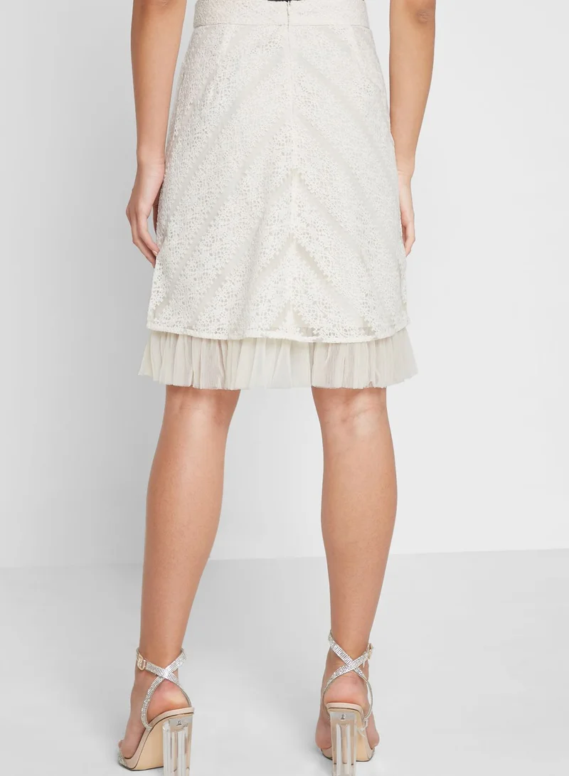 Femi9 Printed Lace Detail Skirts
