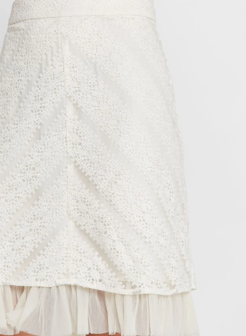 Femi9 Printed Lace Detail Skirts
