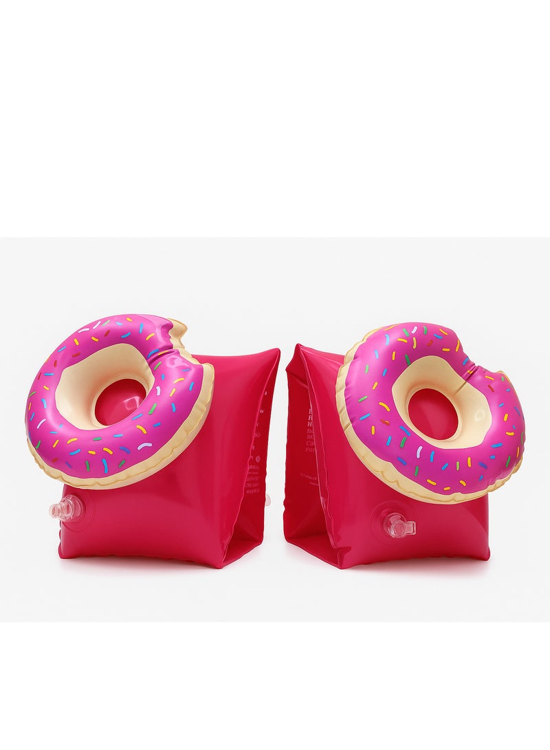 FLOBO Kids Inflatable Arm Bands Donuts Style Floaties for Swimming Lightweight Leak Proof Safety Float Armband for Toddlers and Children Age 3 to 6 Years  - Image 1