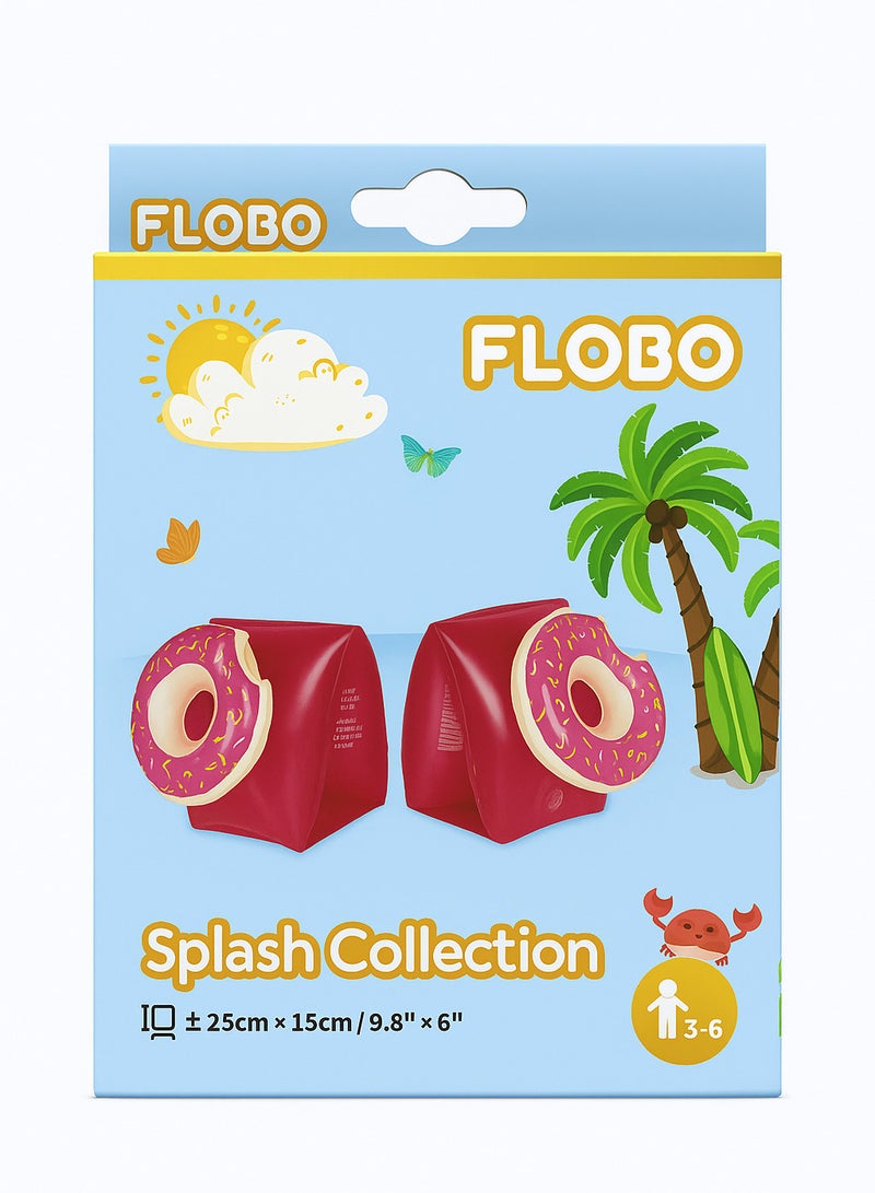 FLOBO Kids Inflatable Arm Bands Donuts Style Floaties for Swimming Lightweight Leak Proof Safety Float Armband for Toddlers and Children Age 3 to 6 Years  - Image 5