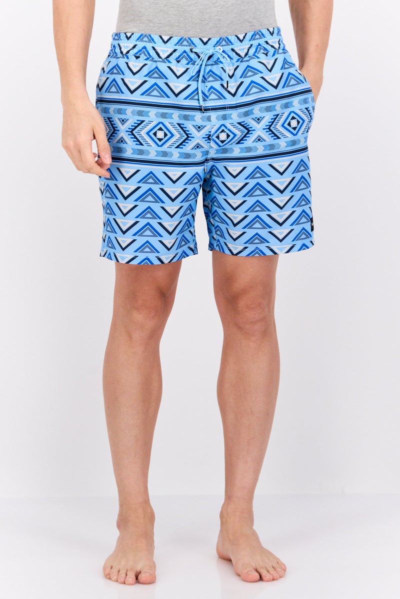 Hurley Men All Over Printed Board Shorts, Blue - Image 1