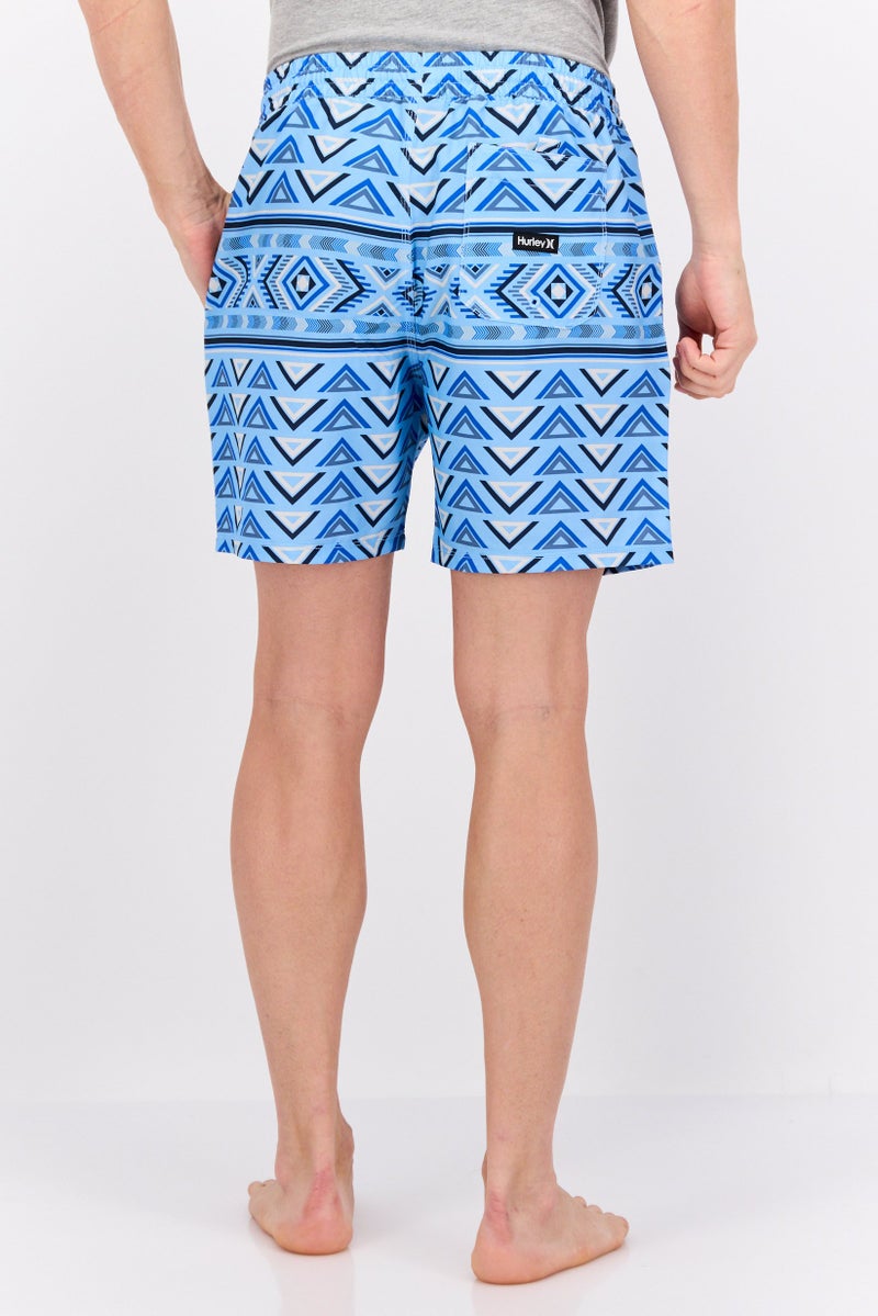 Hurley Men All Over Printed Board Shorts, Blue - Image 3