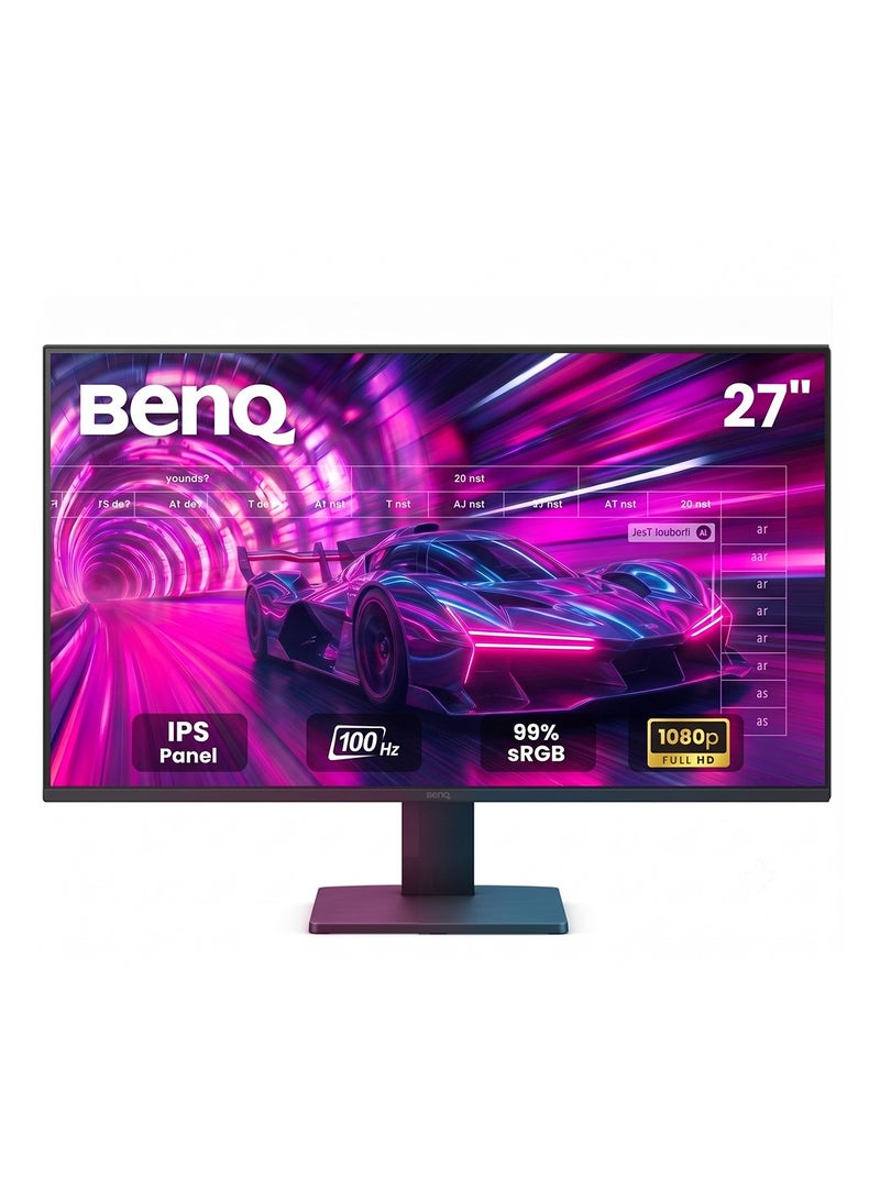 BenQ GW2791 27” IPS FHD 1080p 100Hz Gaming Monitor, HDMI, Displayport, Ultra Slim Bezel, KSA Version - 3 Year Warranty Black Black - Image 1