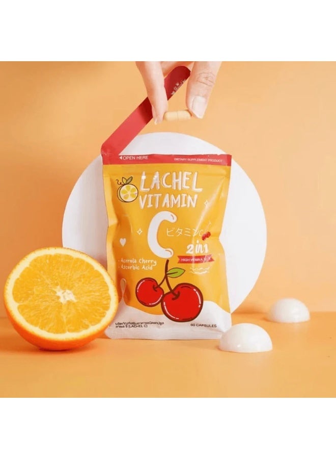 Lachel Vitamin C Lachille - 2 in 1 Vitamin A, C, E High (60 Capsules) - Image 2