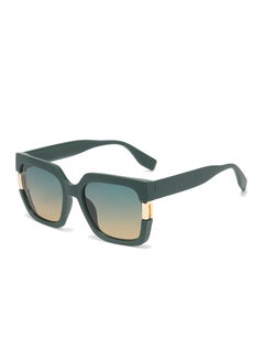 Jette 2411 Chic Square-frame Sunglasses for Women Green frame blue and yellow gradient c3