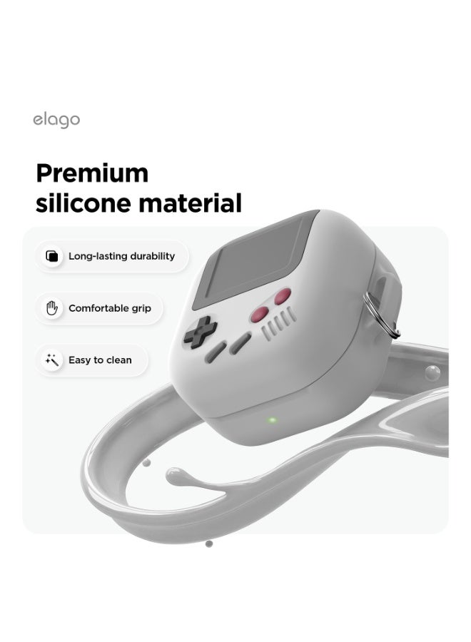 Elago غطاء AW5 Hang لسماعات سامسونج جالكسي بودز 4 وبودز 4 برو مع كارابينر - رمادي فاتح - Image 4