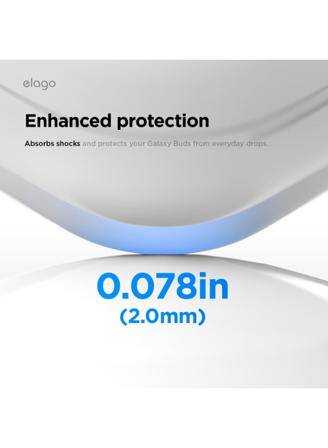 Elago غطاء AW5 Hang لسماعات سامسونج جالكسي بودز 4 وبودز 4 برو مع كارابينر - رمادي فاتح - Image 5