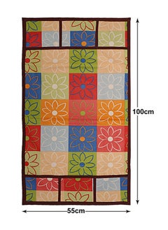 Kuber Industries Kuber Industries Multi Floral Print Fridge Cover With Side Pockets|Fridge Top Cover|Refrigerator Cover|Washable Cotton Material|6 Utility Pockets (Multi)  - Image 5
