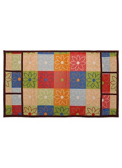 Kuber Industries Kuber Industries Multi Floral Print Fridge Cover With Side Pockets|Fridge Top Cover|Refrigerator Cover|Washable Cotton Material|6 Utility Pockets (Multi)  - Image 2